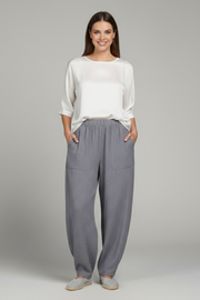 Beatrice | Tapered Fit Wide Leg Trousers