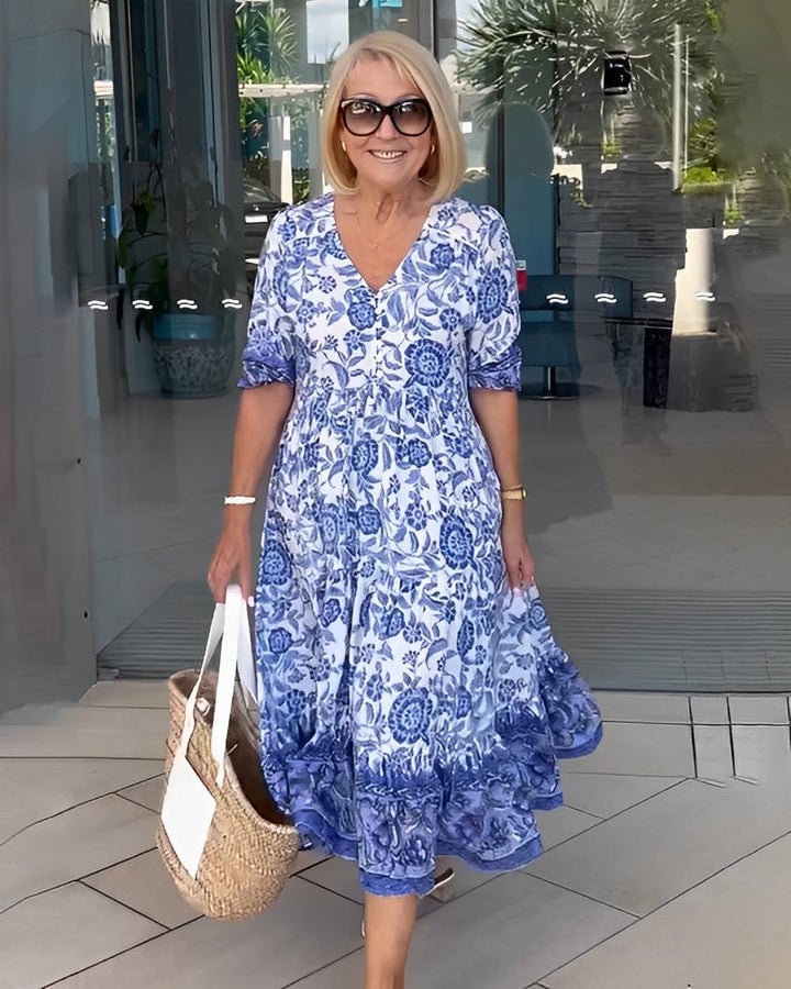 Candice | Graceful V-Neck Floral