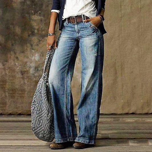 Magy | Women's High Waist Wide Leg Jeans
