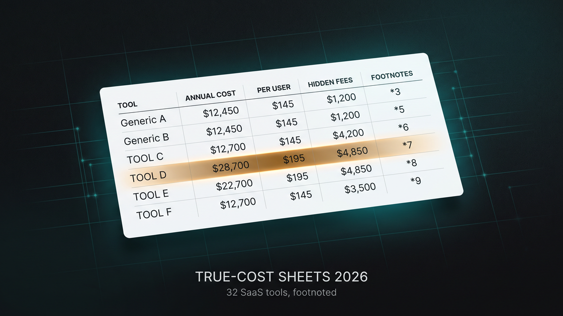 True-Cost Sheets 2026