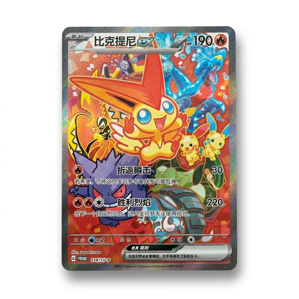 IN STOCK Pokémon TCG Chinese Victini ex SV-P-114/SV-P Promo Alternate Art Holo C