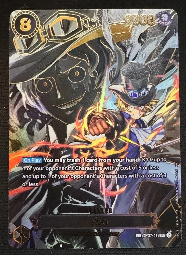 One Piece TCG Sabo OP07-118 SP Secret Rare - Carrying On His Will