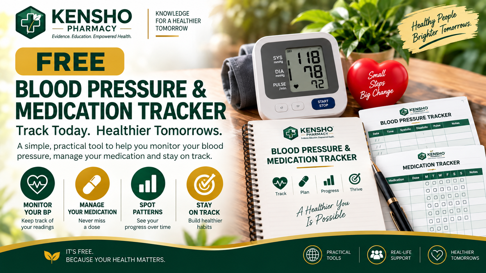 FREE: 30-Day Blood Pressure & Medication Tracker