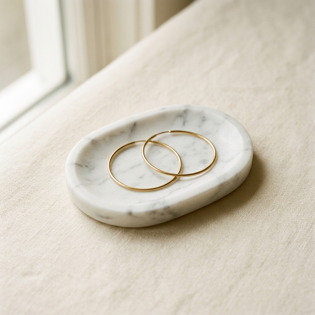 Brass Hoop Earrings