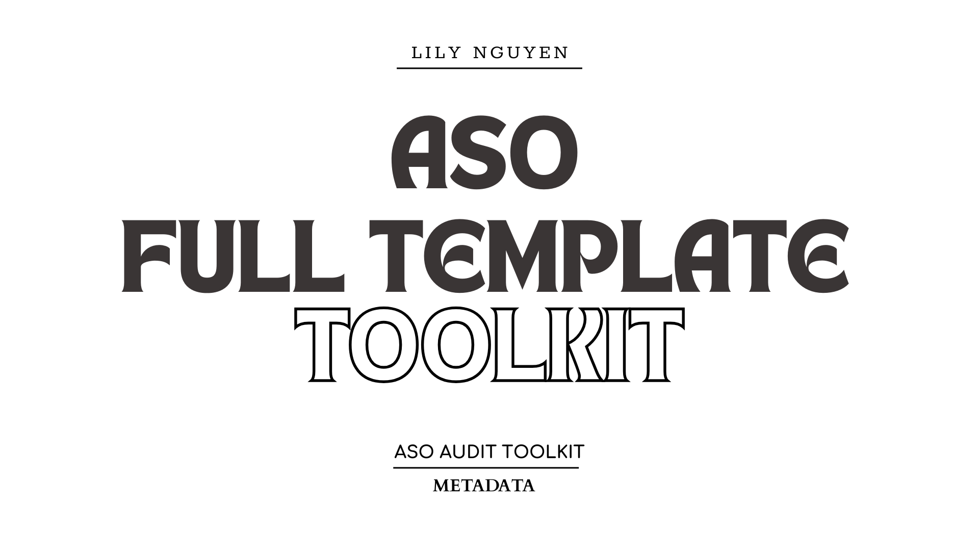 [Updating] ASO Template Toolkit