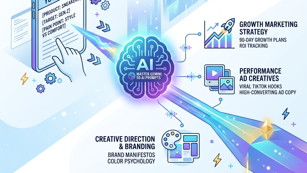 Growth Marketer & Creative Director Premium Prompt Bundle - 50 Variations 