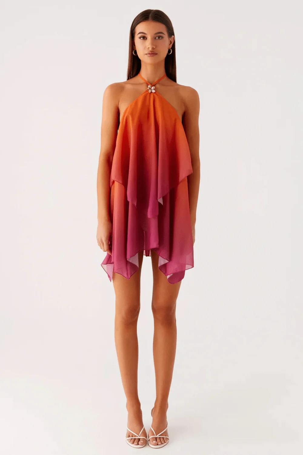 Solara Shell Halter Mini Dress