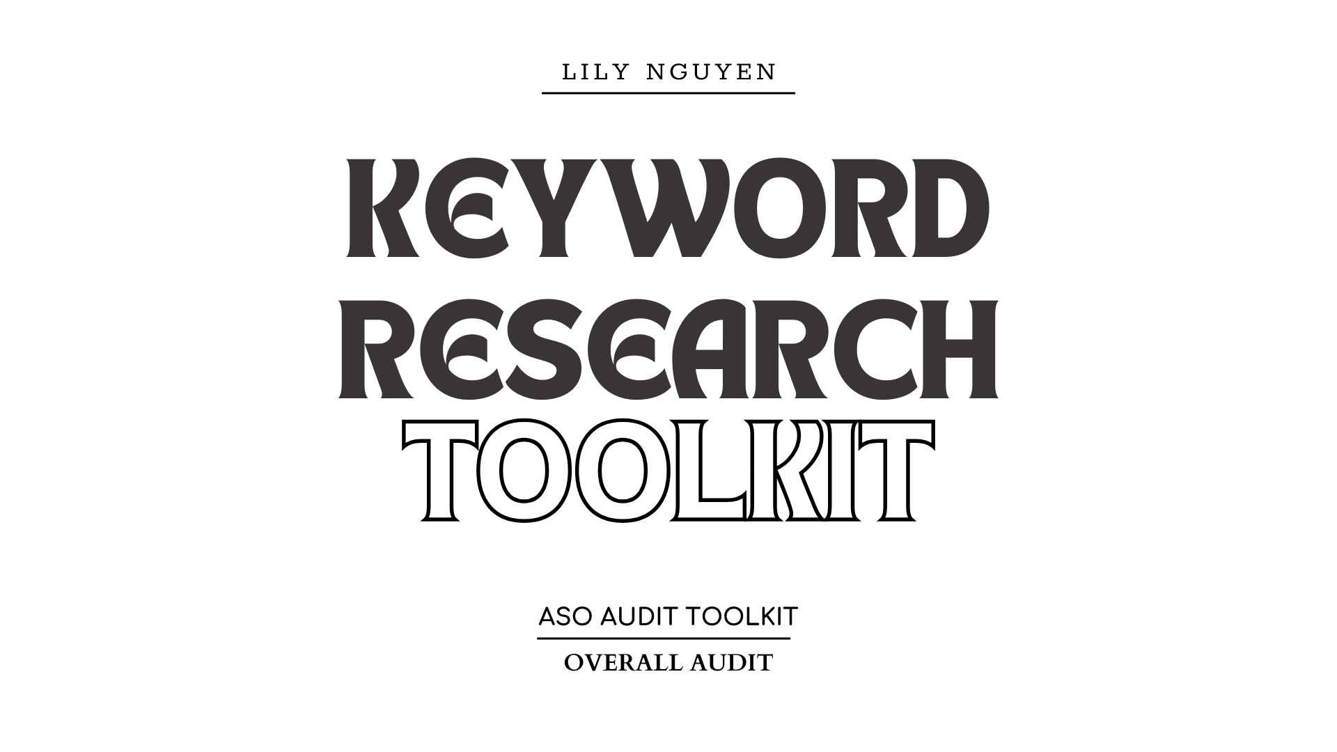 Keyword Research Toolkit
