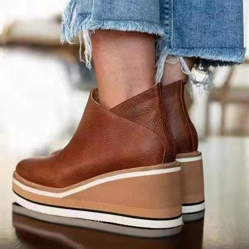 Briar | Platform Wedge Ankle Boots