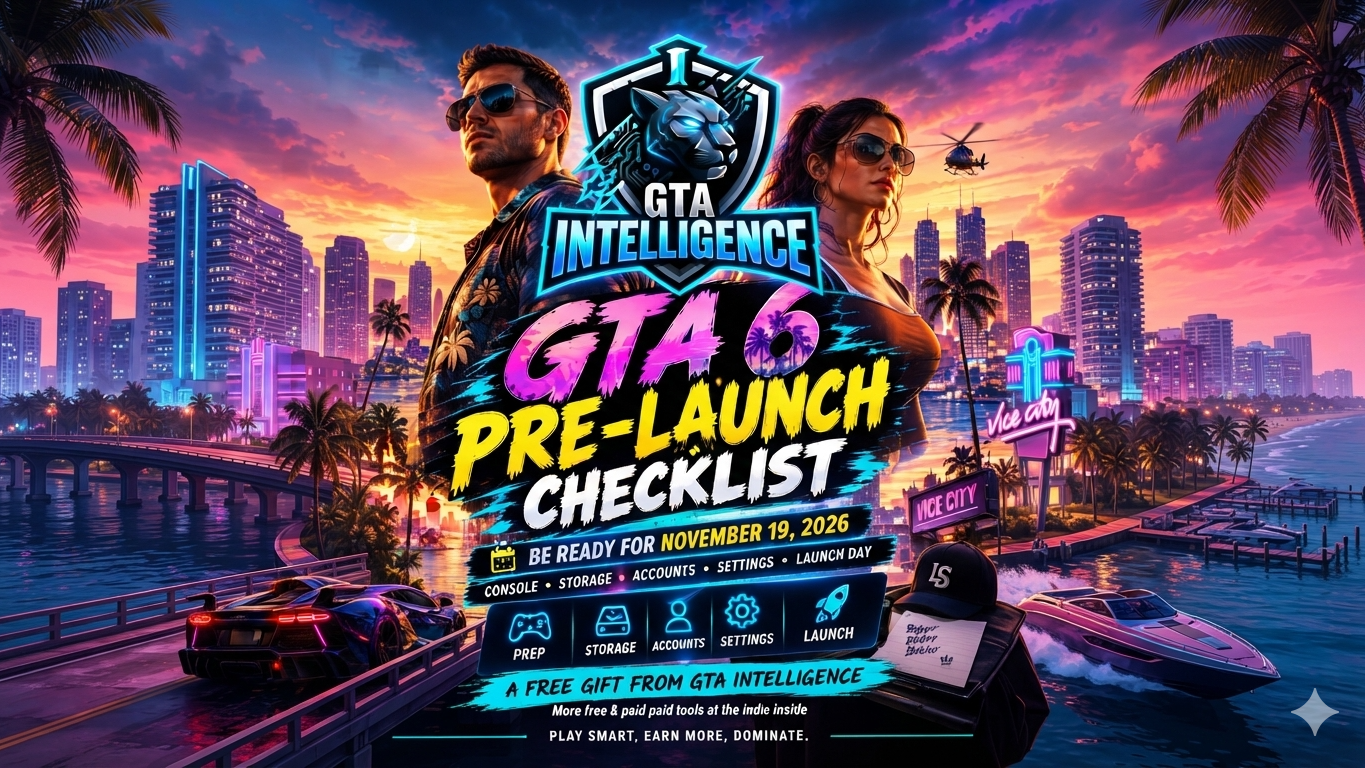 GTA 6 PRE-LAUNCH CHECKLIST — FREE GUIDE