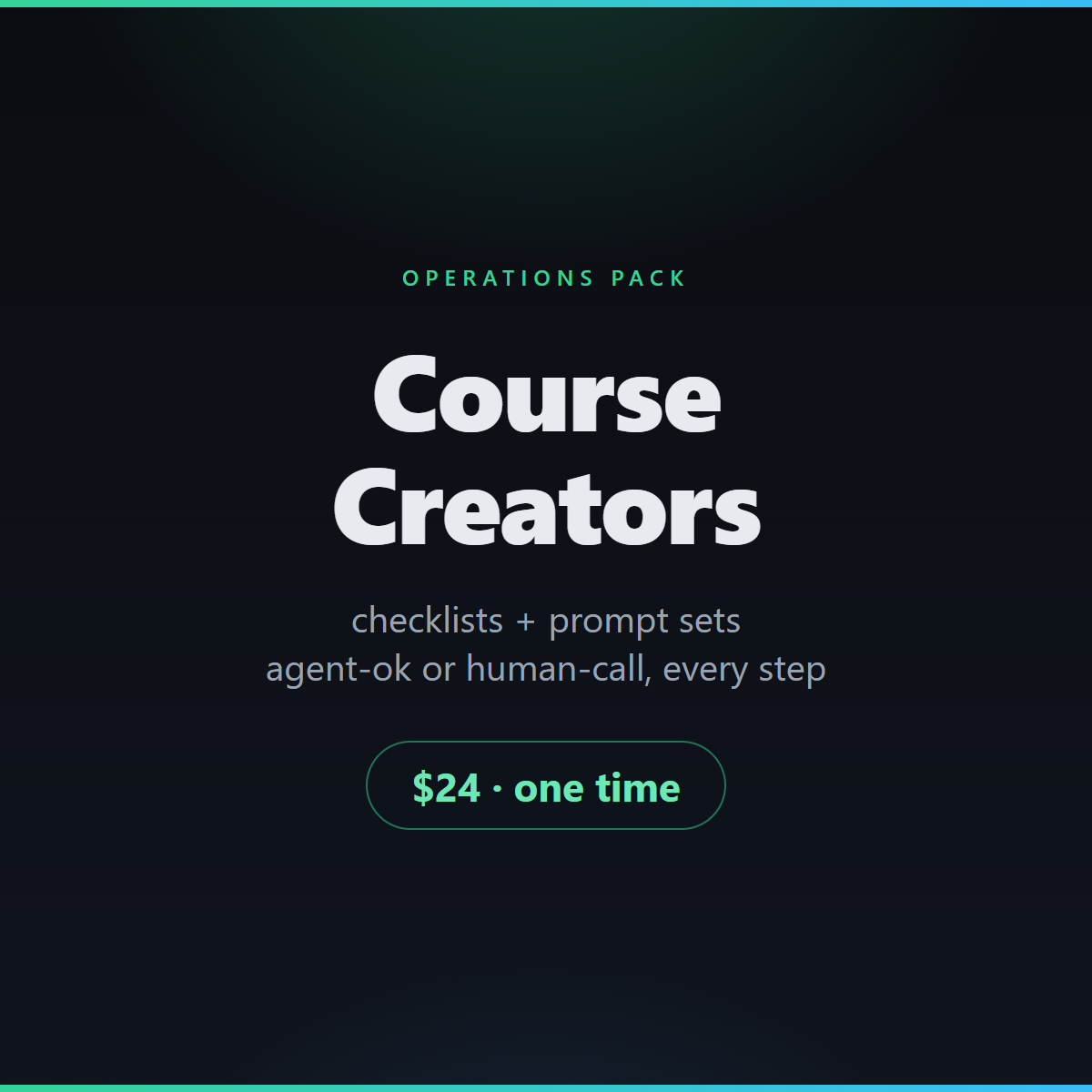 Course Creator Operations Bundle