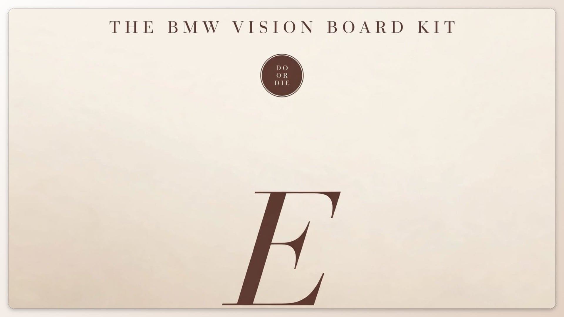 Bmw free vision kit