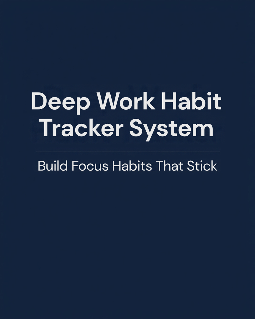 Deep Work Habit Tracker System