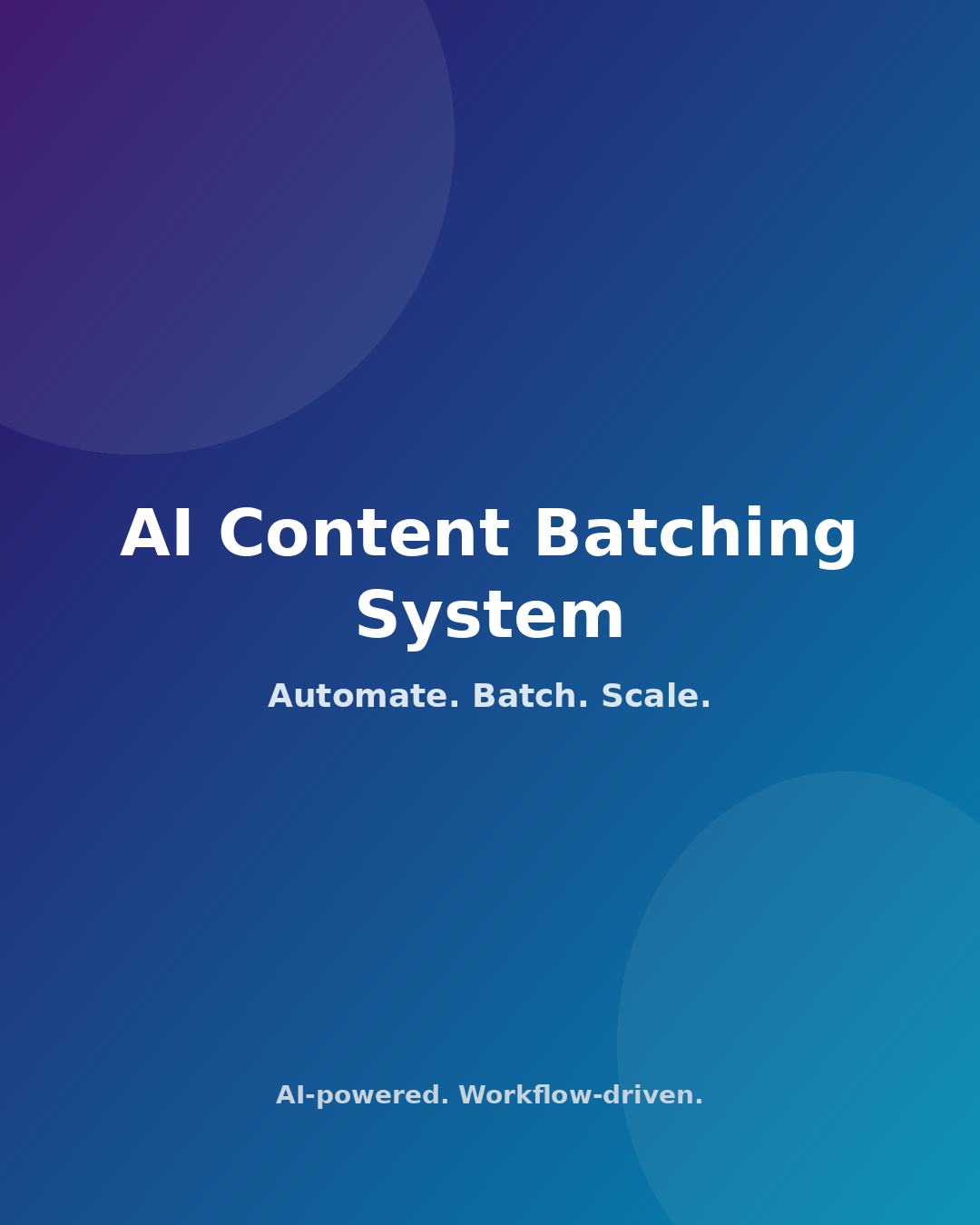 AI Content Batching System
