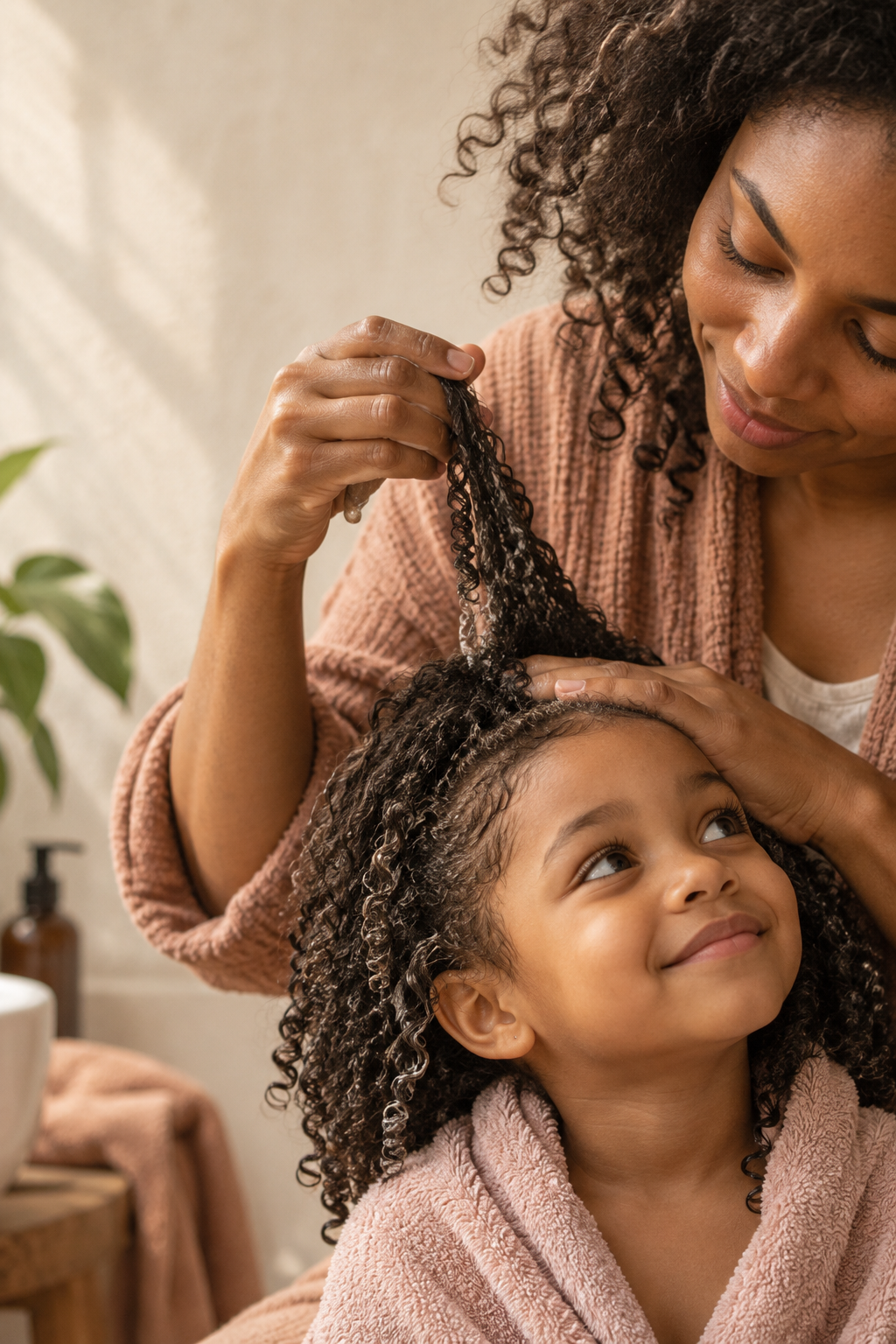 Parents Detangling Textured Hair Without Tears or Breakage