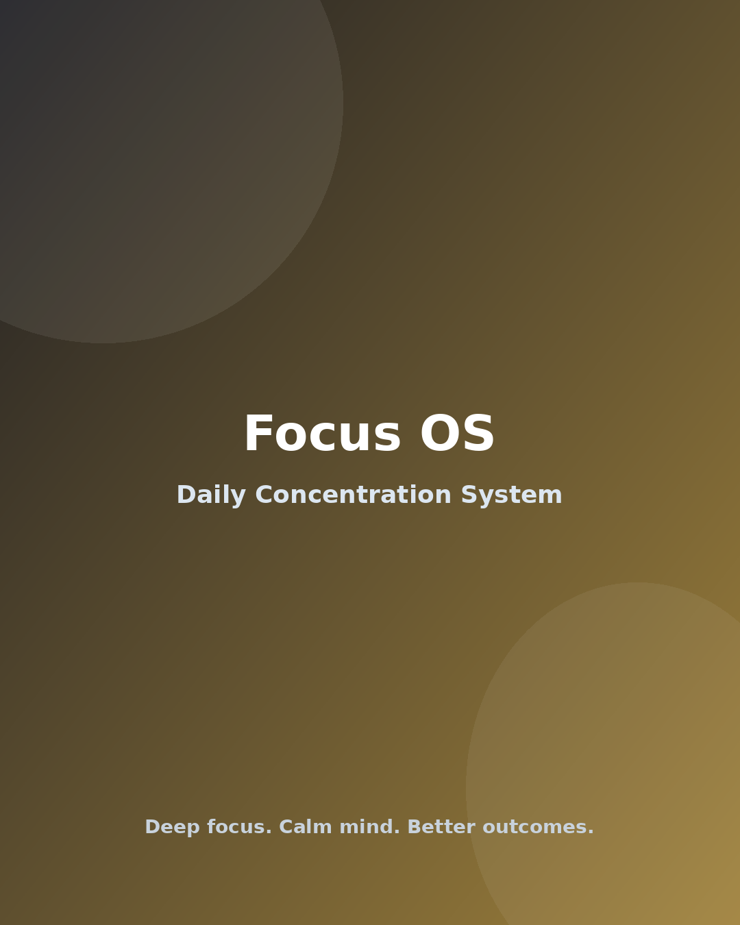Focus OS – Daily Concentration System
