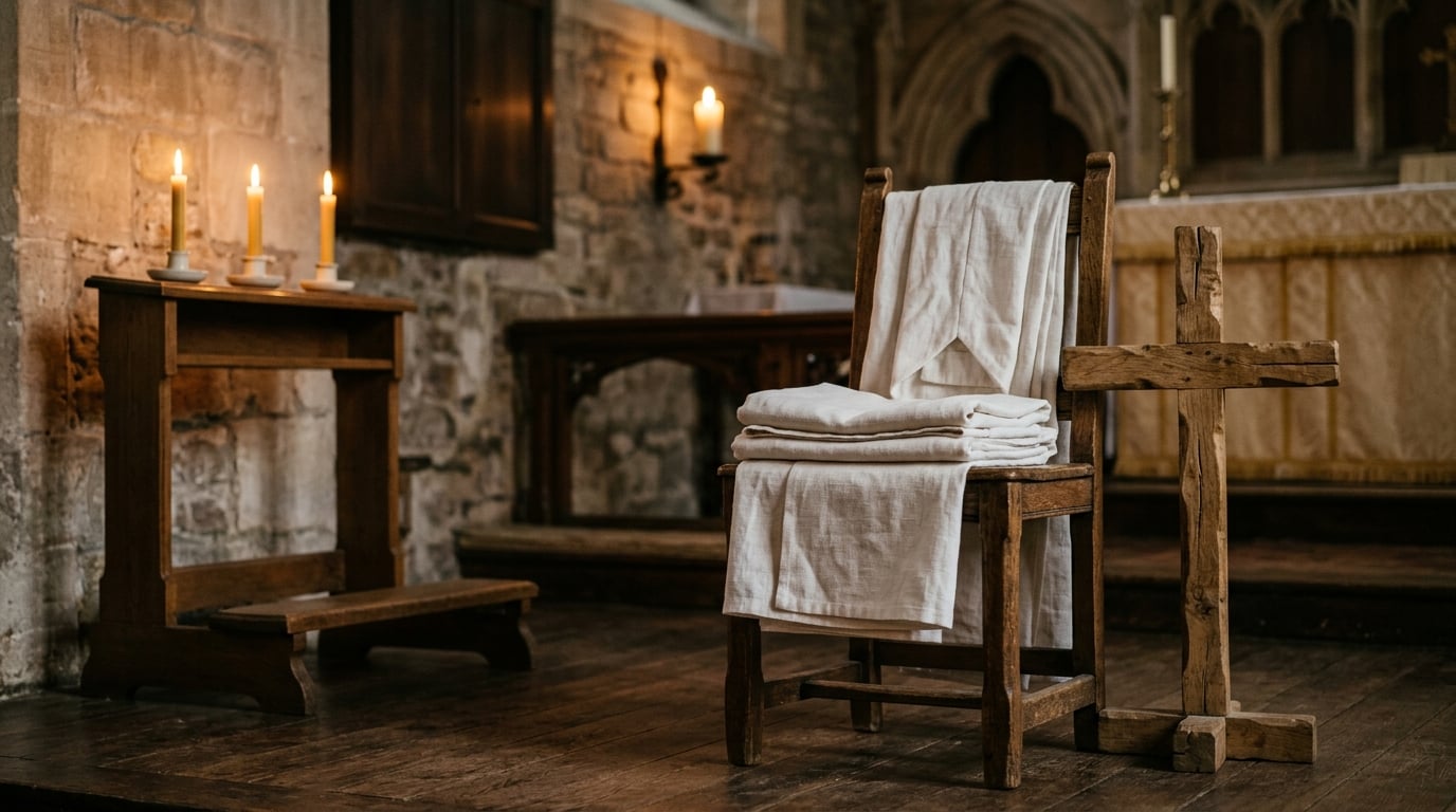 His robes for mine
