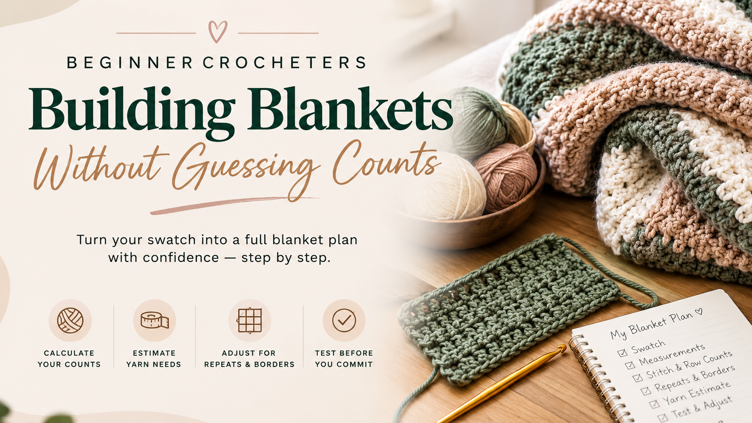 Beginner Crocheters Building Blankets Without Guessing Counts