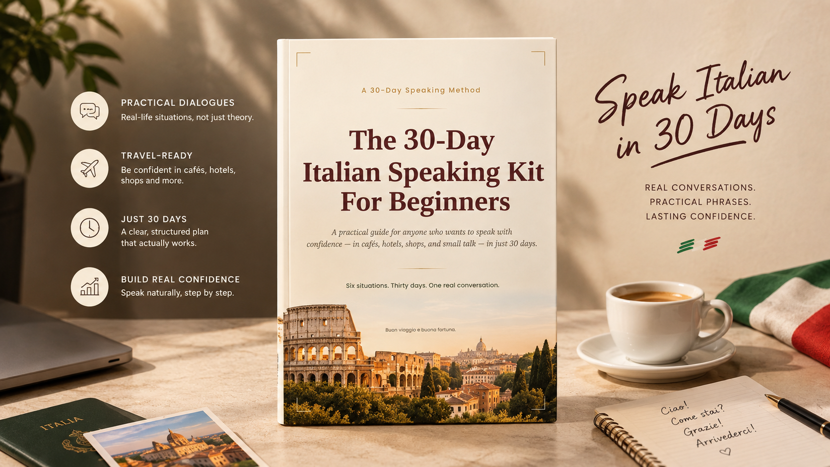 The 30-Day Italian Speaking Kit For Beginners