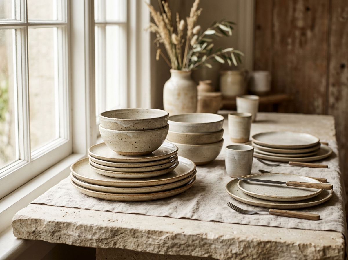 Stoneware Four-Place Setting