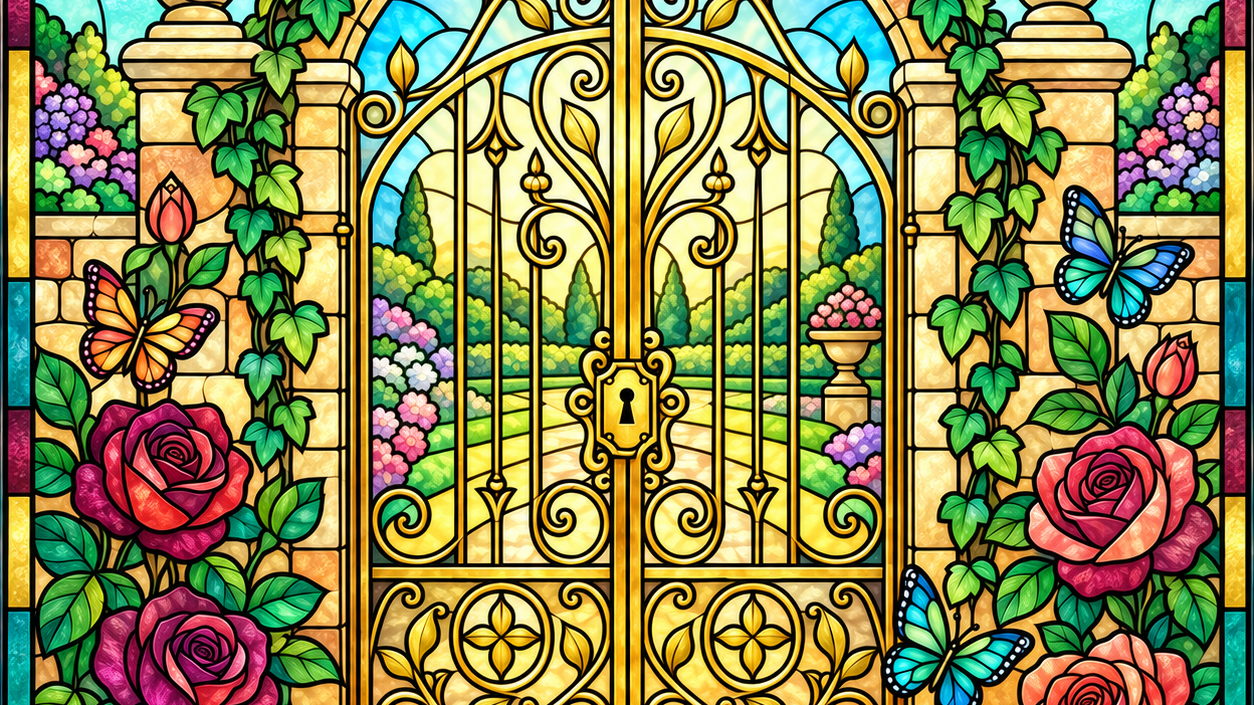 STAINED GLASS SECRET GARDENS