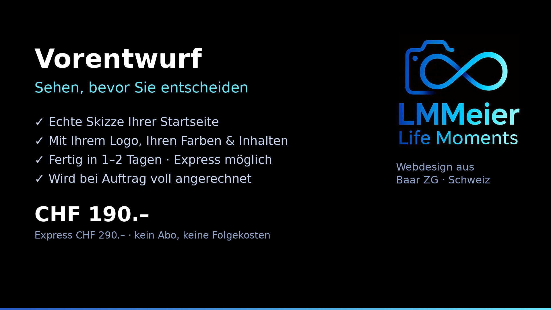 Vorentwurf – Ihre neue Startseite als Entwurf