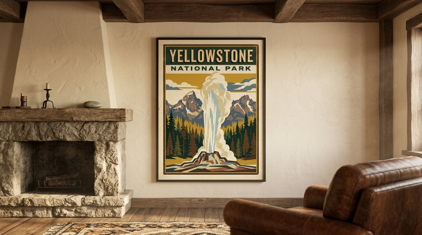 Yellowstone Vintage Print