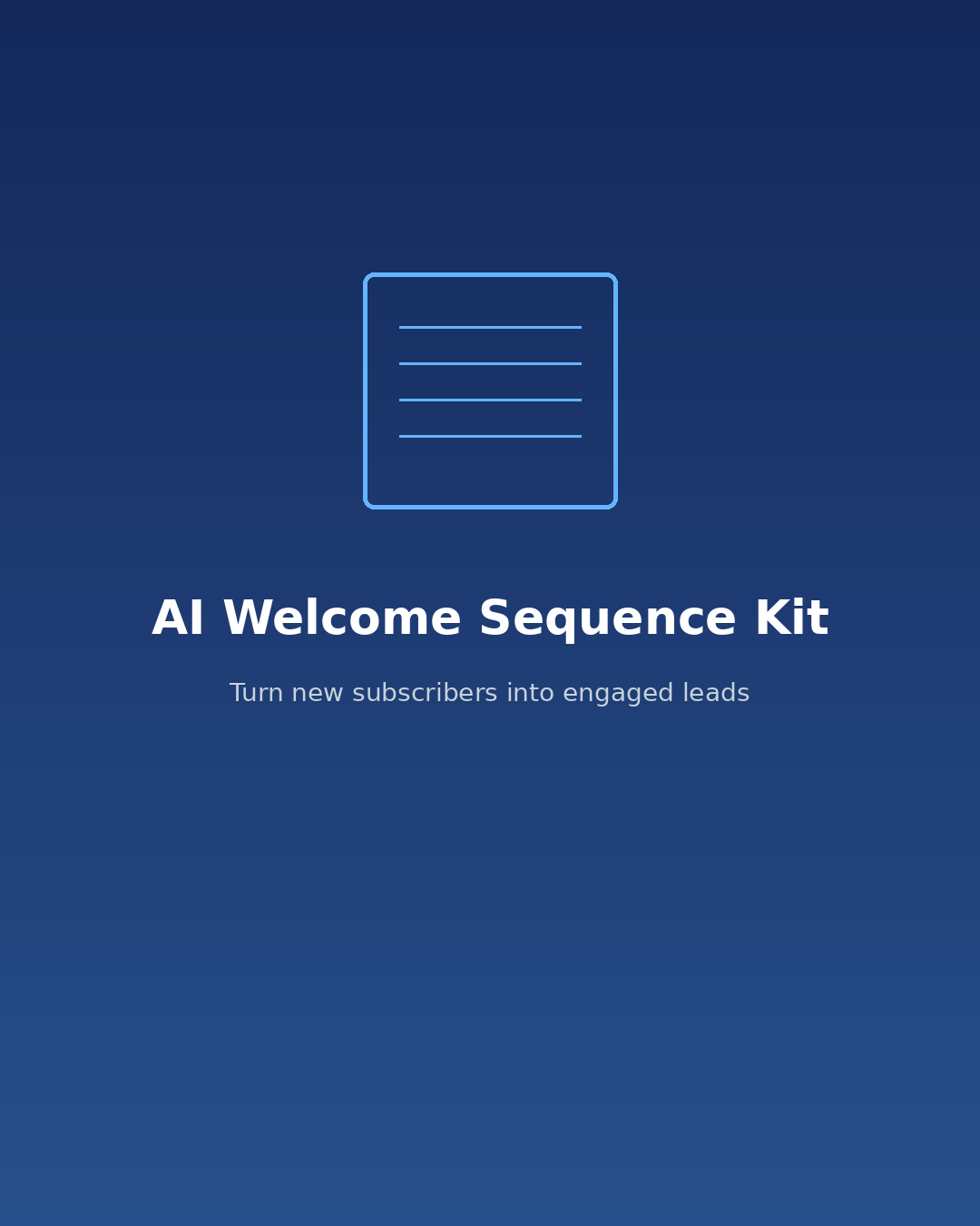 AI Welcome Sequence Kit
