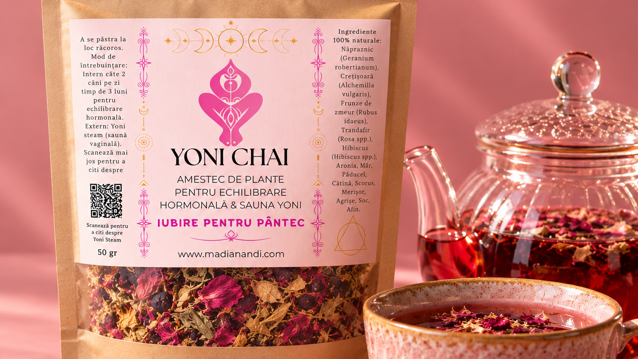 Yoni Chai – Herbal Blend for Hormonal Balance & Yoni Sauna – 50g