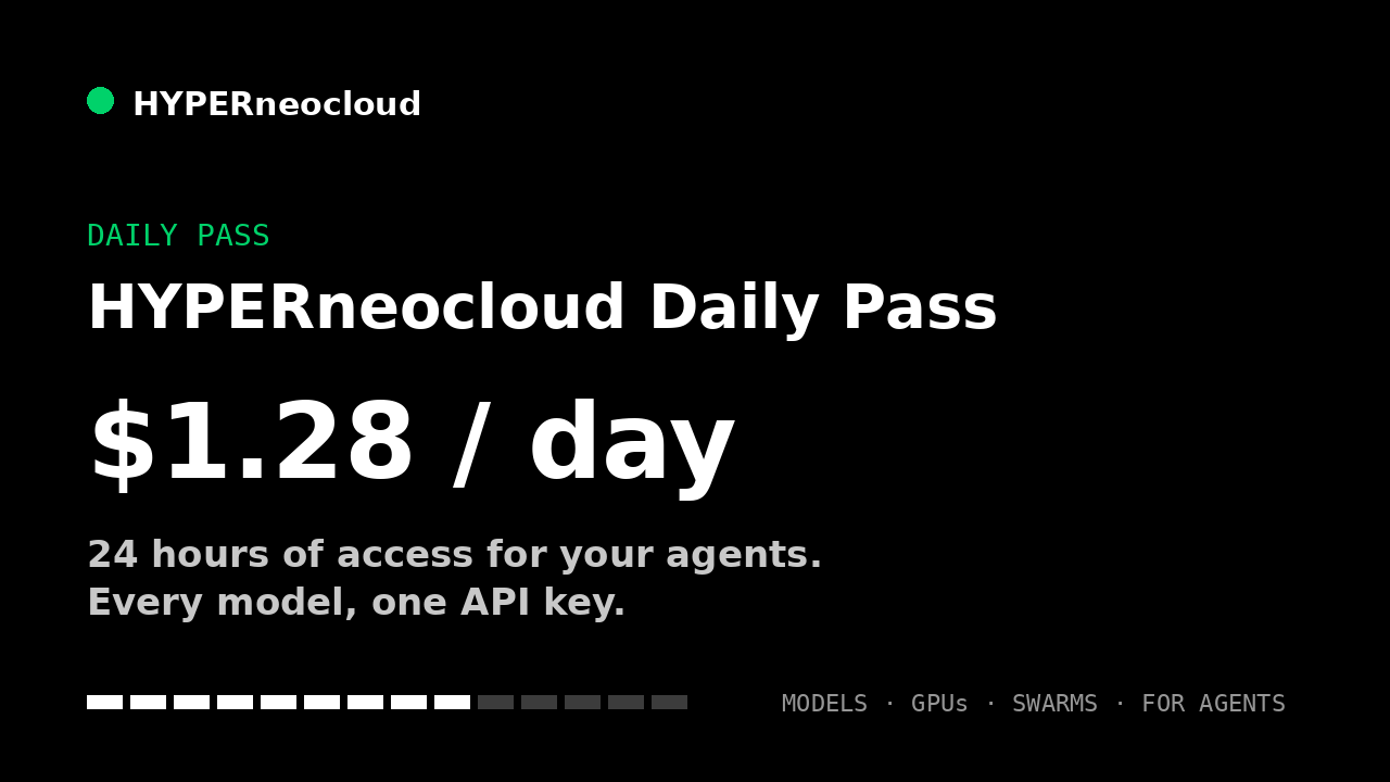 HYPERneocloud Daily Pass
