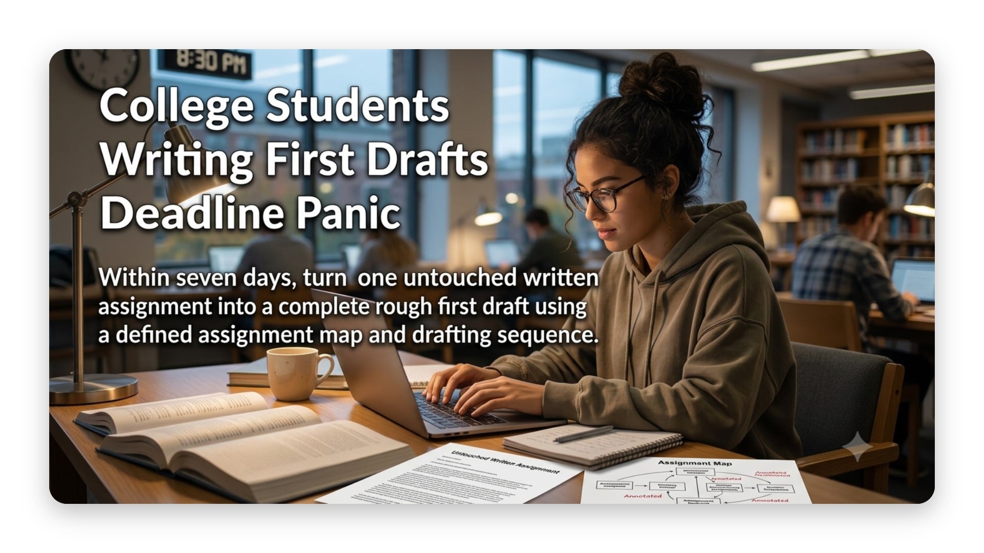 College Students Writing First Drafts Without Deadline Panic