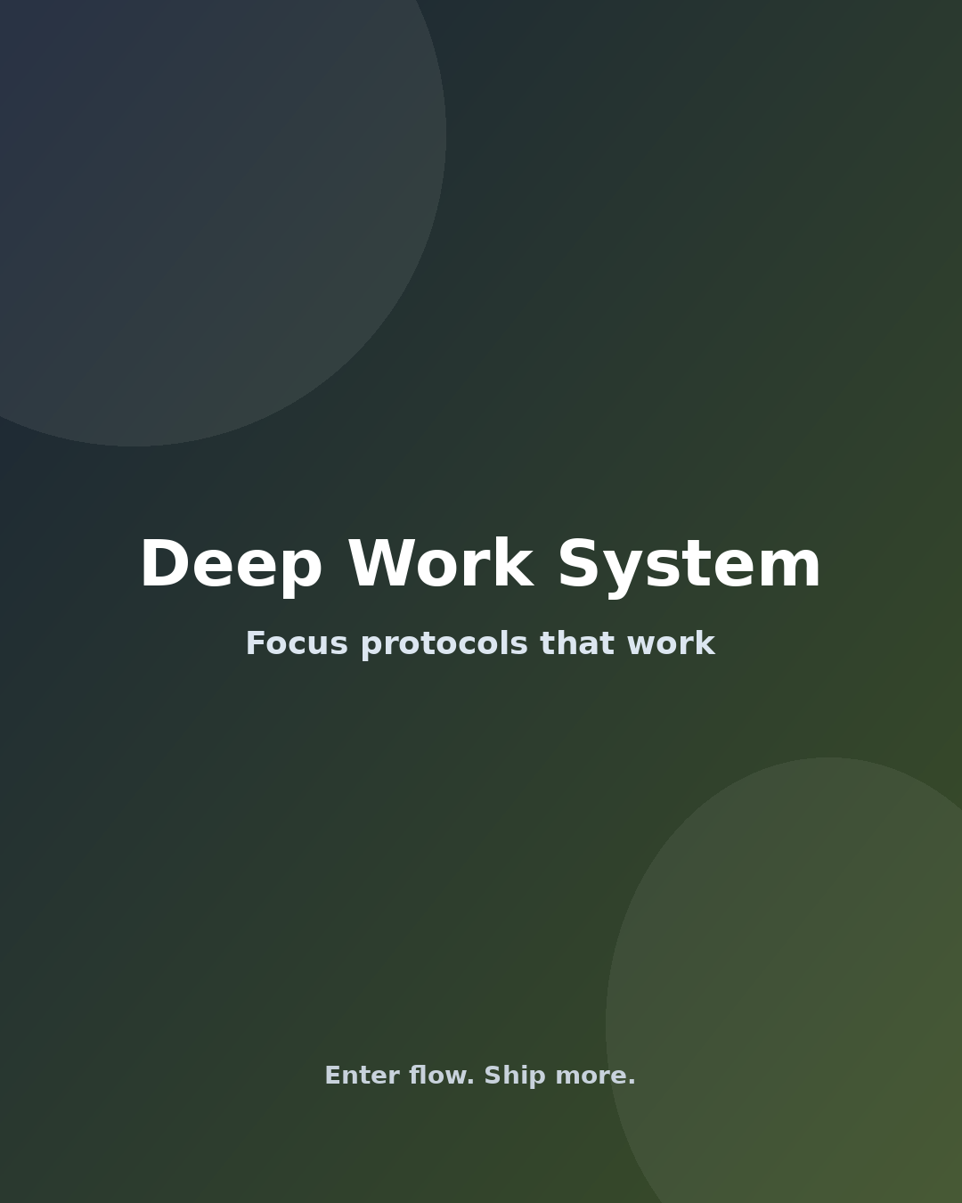 Deep Work System