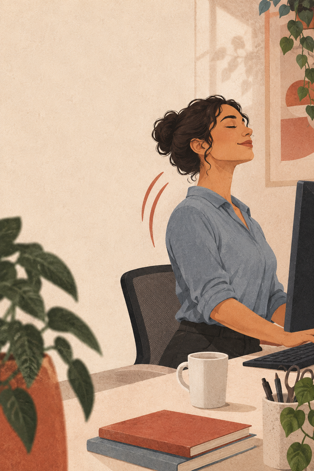 Shift-End Lower-Back Relief At Your Workstation