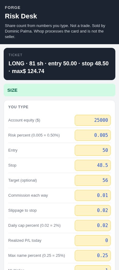 Risk Desk
