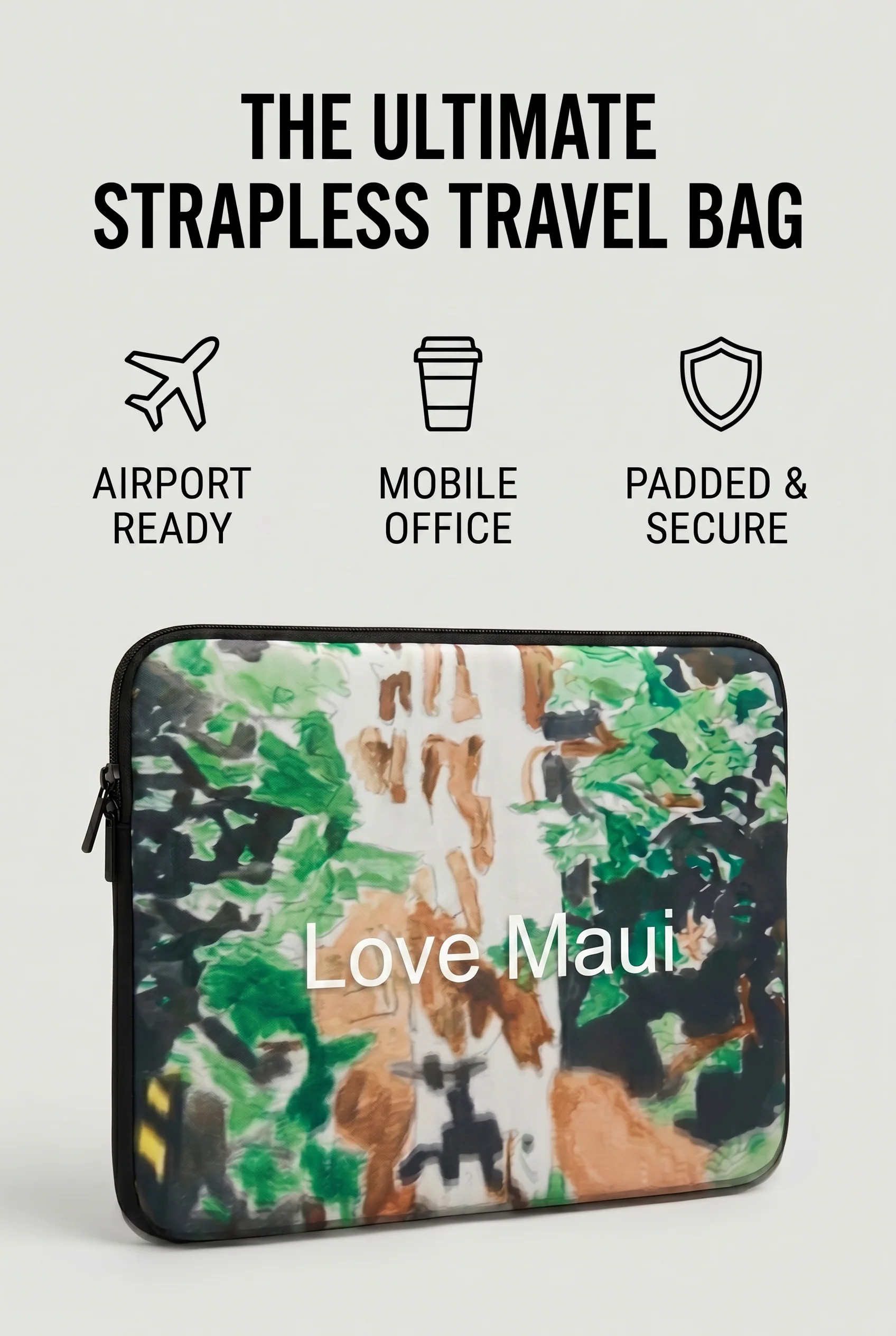 Strapless laptop bag Hana Wailoa waterfalls