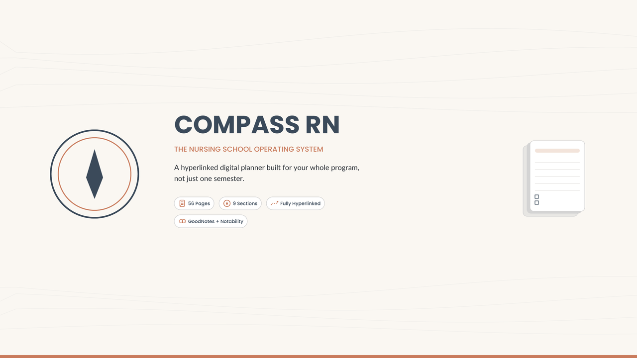 Compass RN — Nursing School Planner & Student Operating System