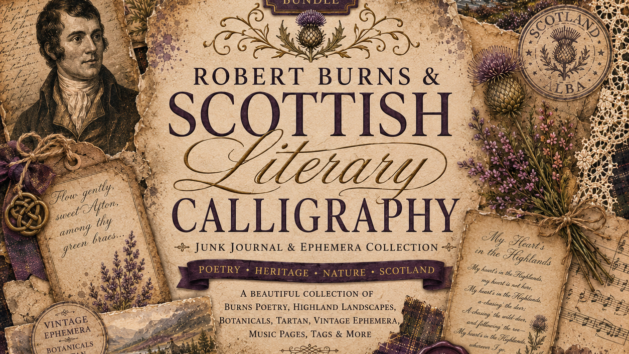 Robert Burns Scottish Junk Journal Kit