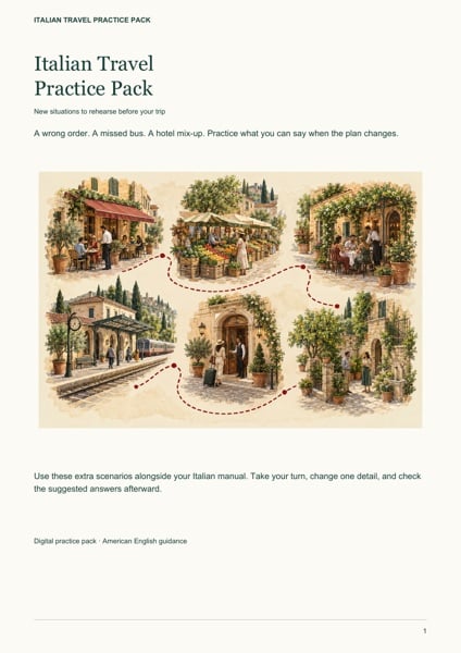 Italian Travel Practice Pack