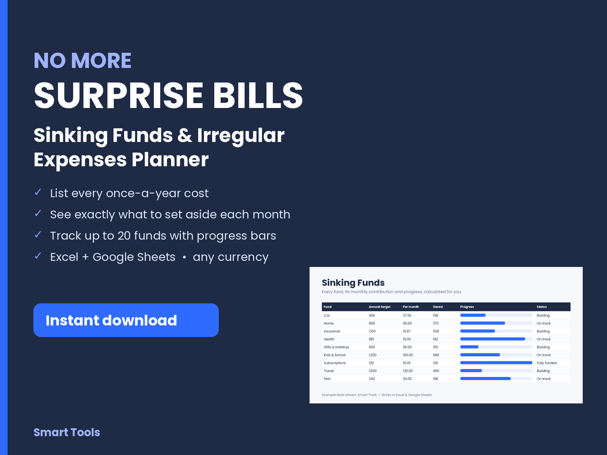 Sinking Funds & Irregular Expenses Planner