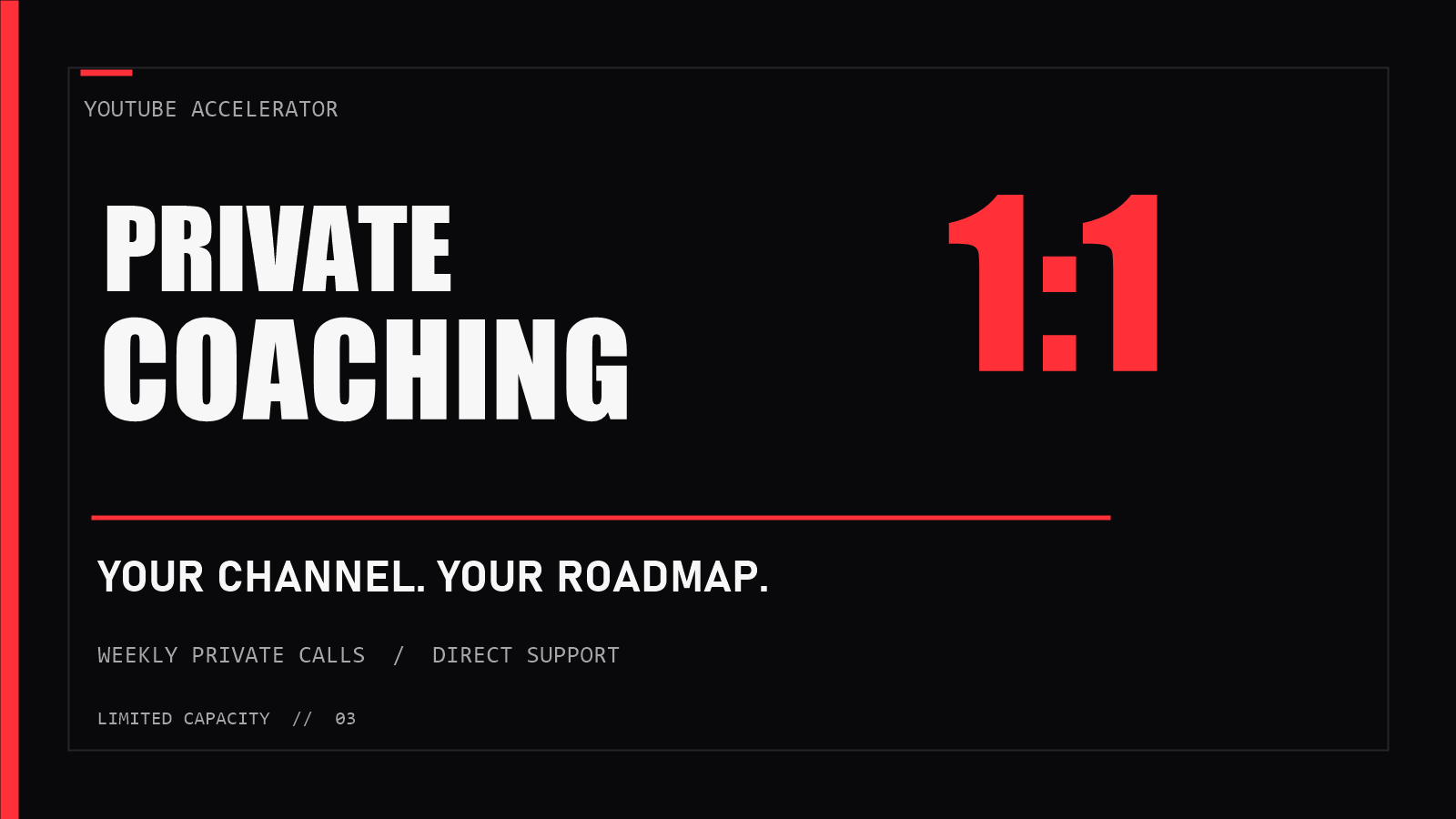 1-on-1 Creator Coaching