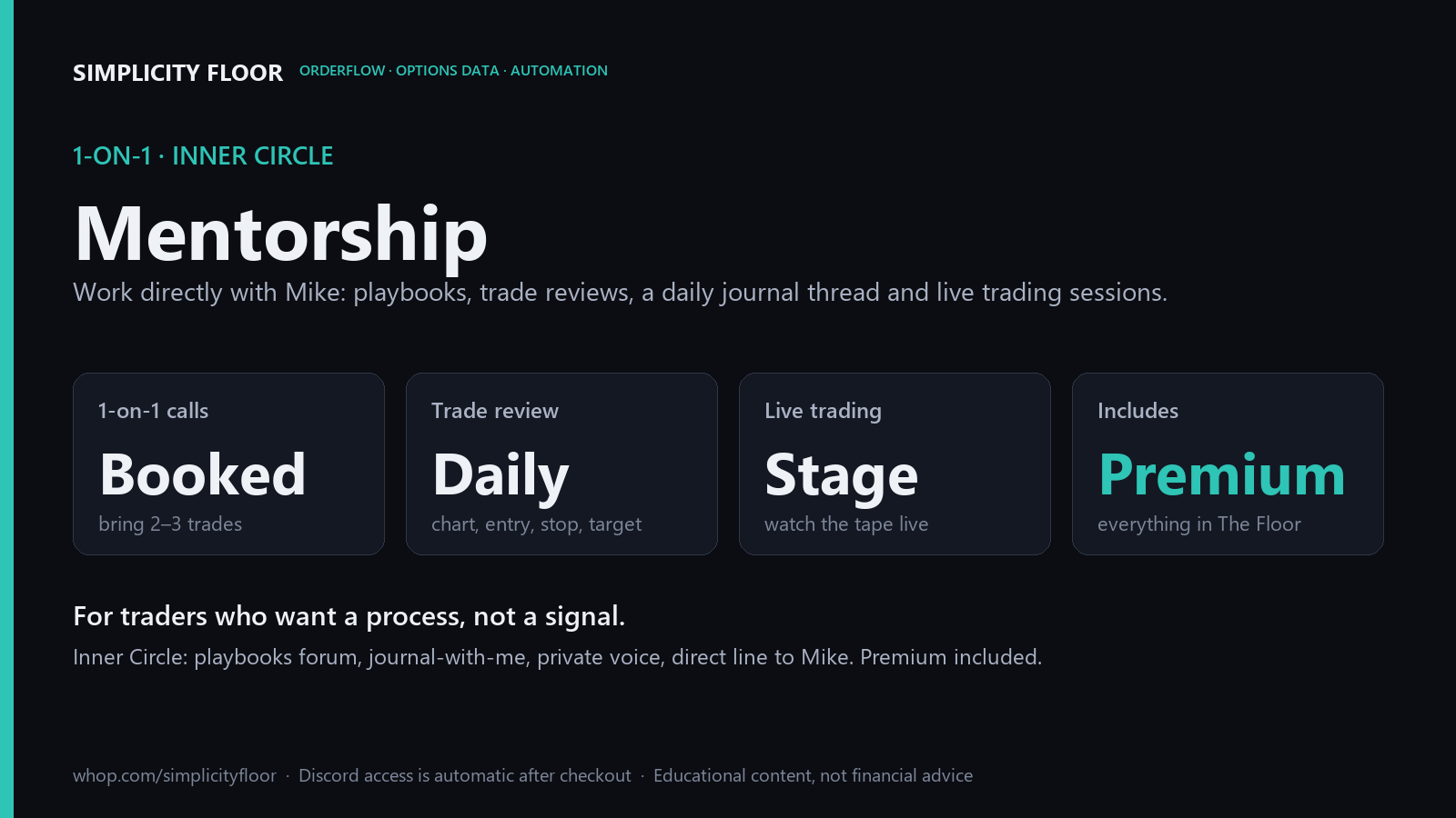 Simplicity Floor · Mentorship