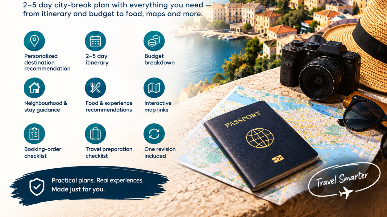 Personalized City Break Plan