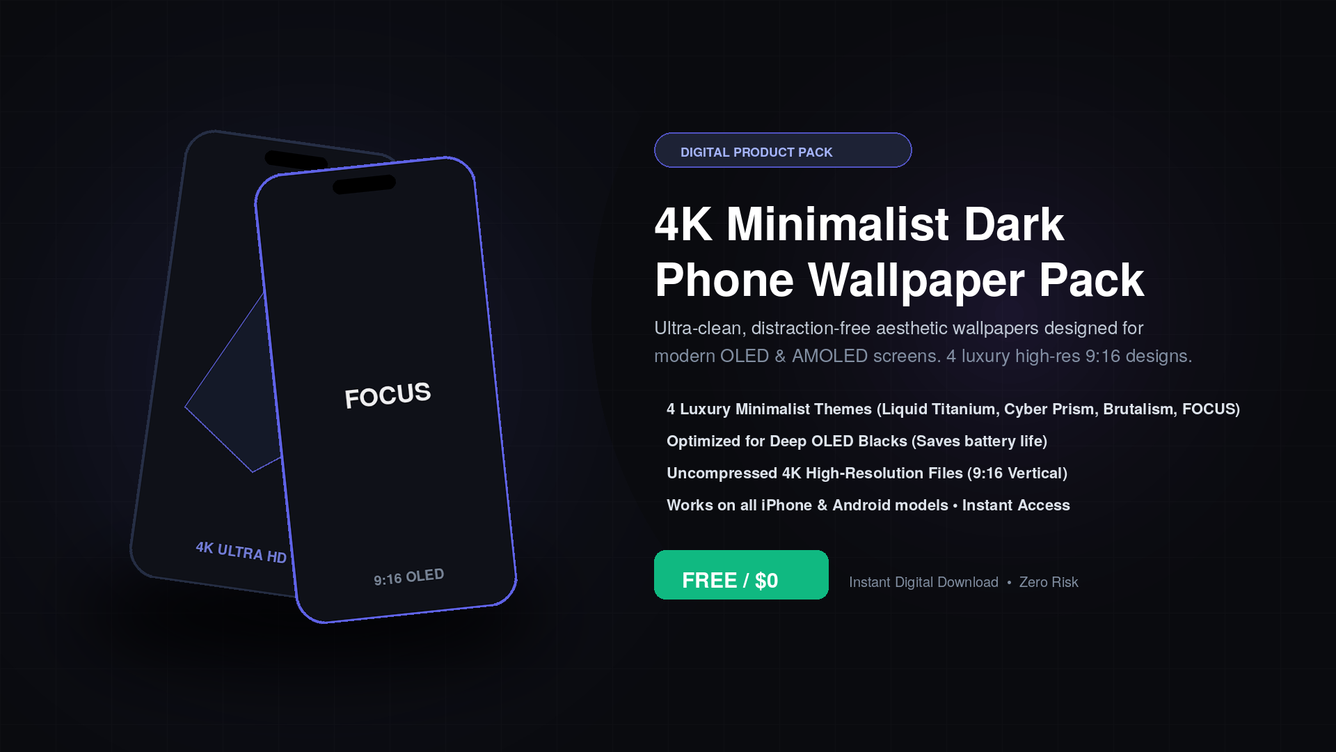 [FREE] 4K Minimalist Dark Wallpaper Pack