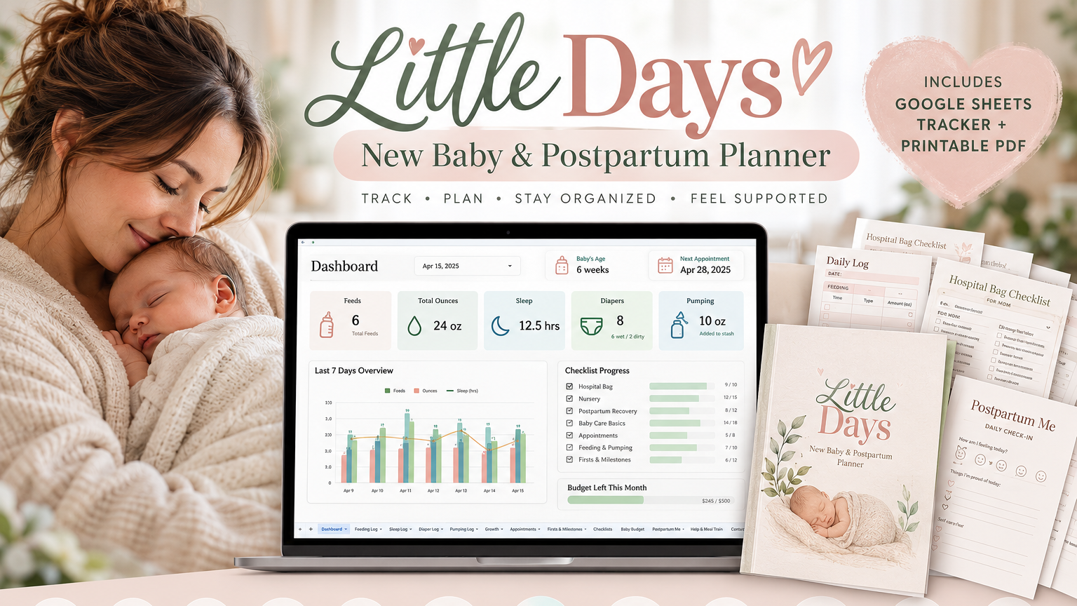 Little Days – New Baby & Postpartum Planner