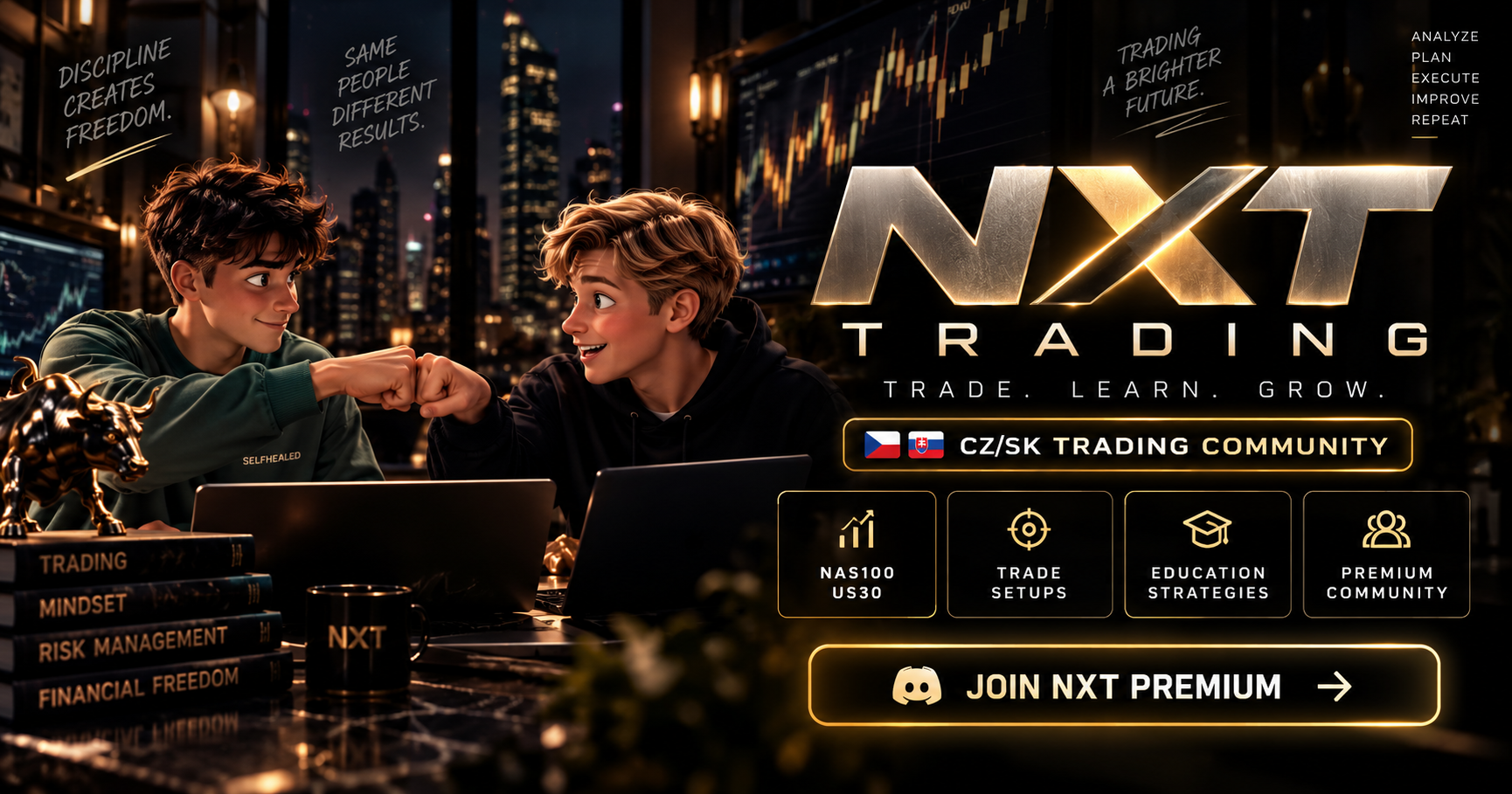 NXT TRADING CZ/SK community working through charts together