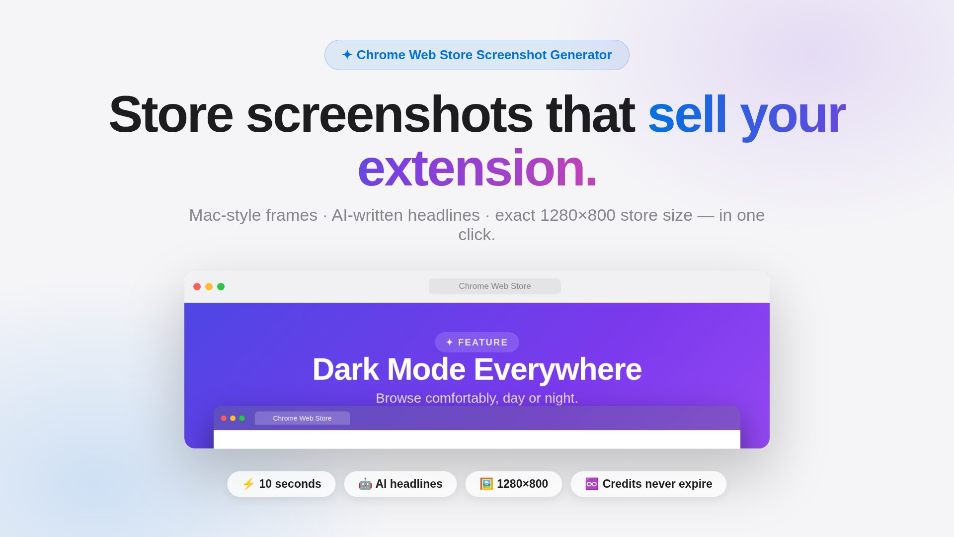 StoreShots — Chrome Store Screenshot Generator 