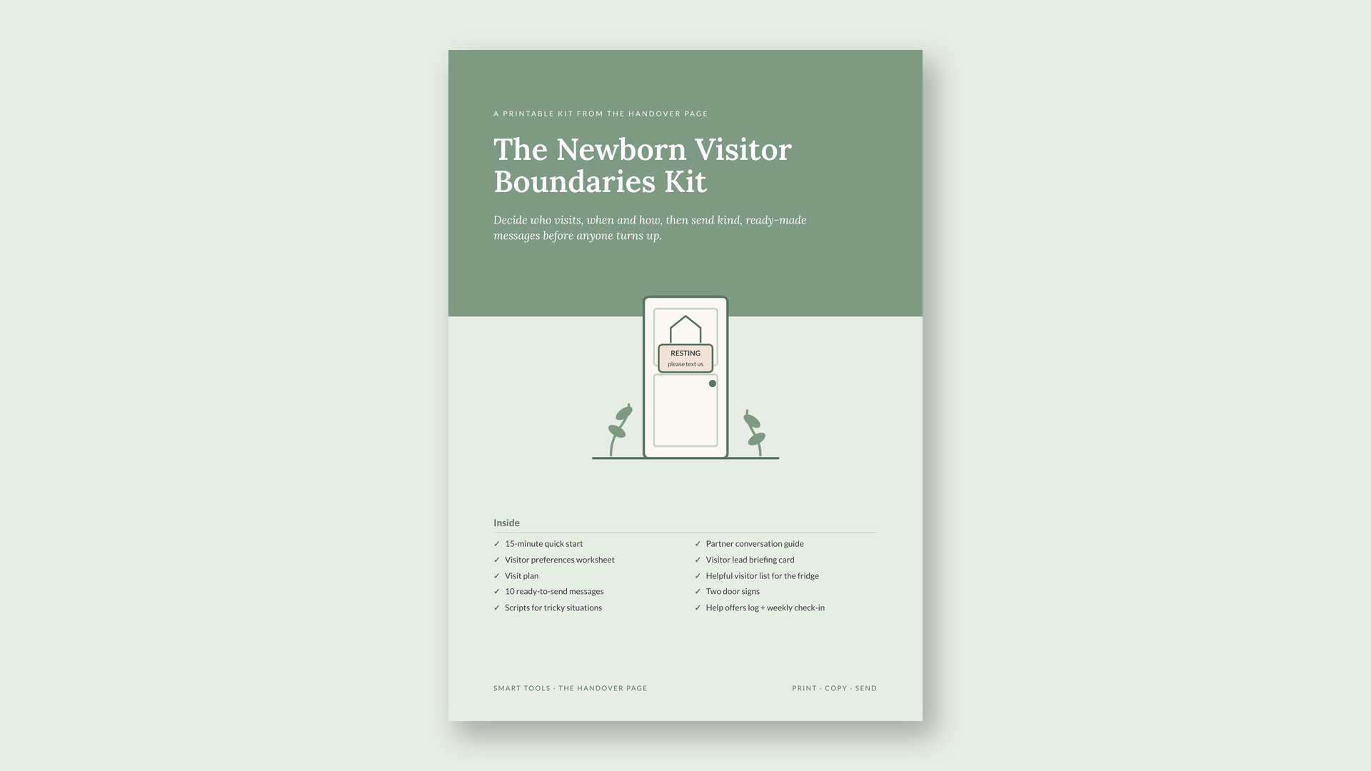 The Newborn Visitor Boundaries Kit