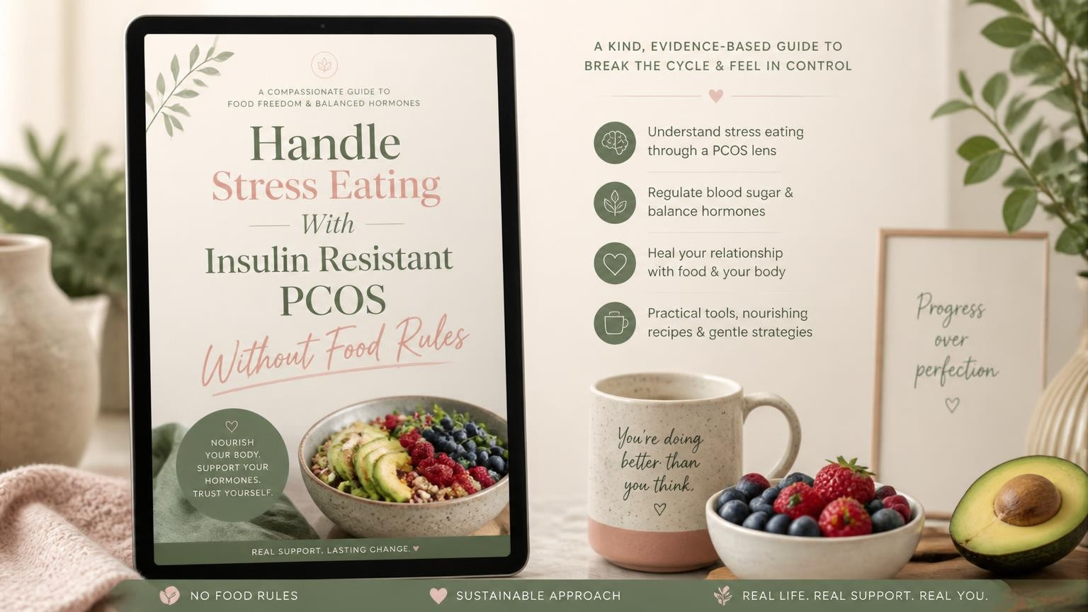 Handle Stress Eating With Insulin Resistant PCOS Without Food Rules