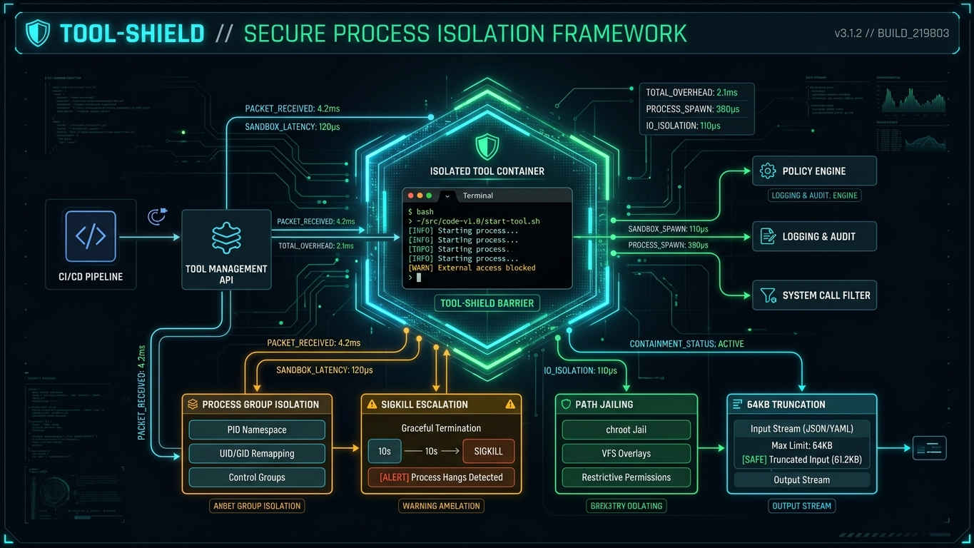 Tool-Shield: Hardened Execution Sandbox & Subprocess Guard