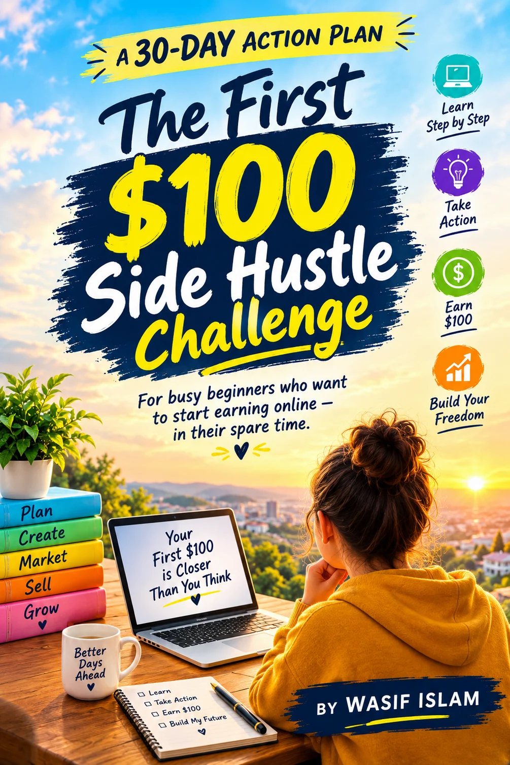 The First $100 Side Hustle Challenge: A 30-Day Action Plan for Busy Beginners to